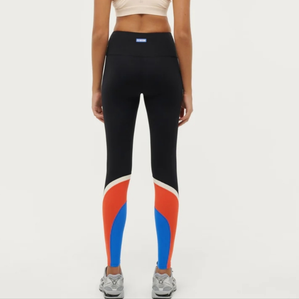 P.E. NATION REACTION TIME LEGGING IN BLACK Color Block Size Medium
